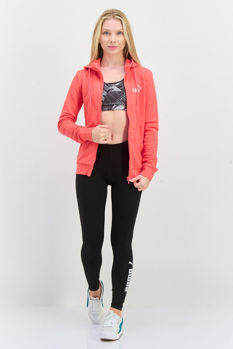 PUMA سويت شيرت خارجي للنساء بأكمام طويلة وقصة عادية، كورال - Image 4